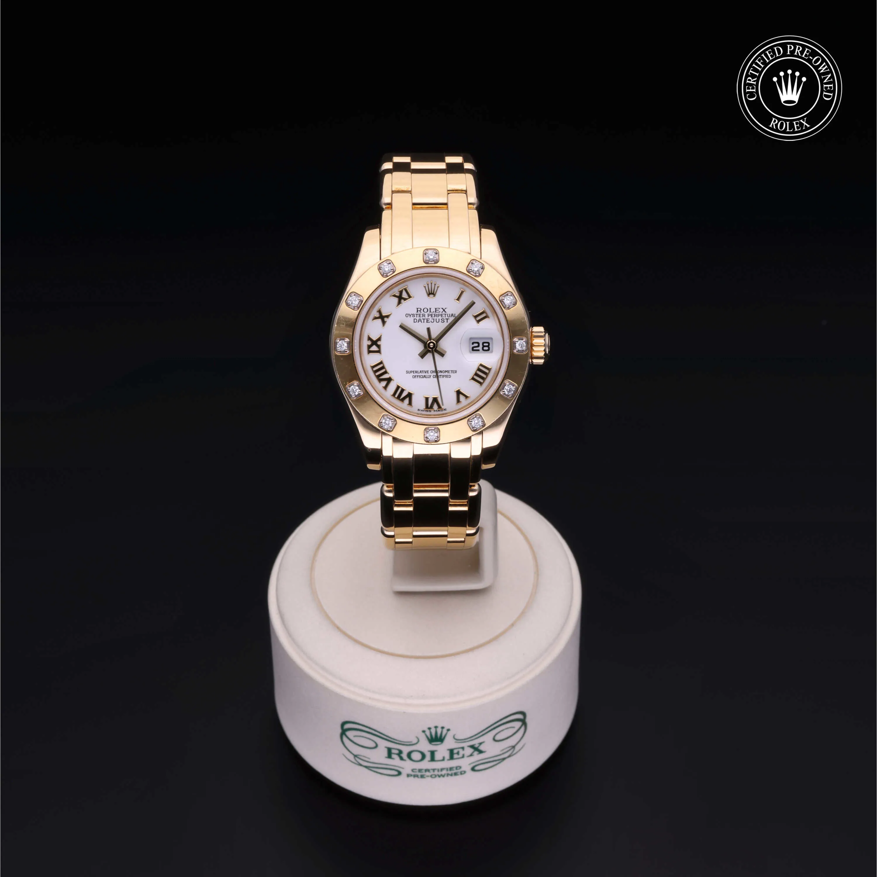 Rolex Lady-Datejust Pearlmaster 80318 29mm Yellow gold White 1