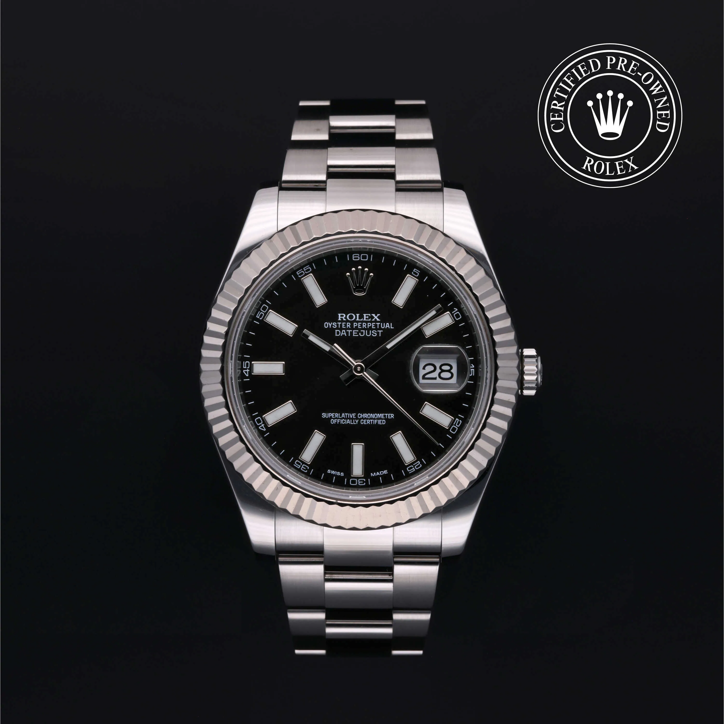 Rolex Datejust II 116334 41mm White gold and Diamond Black