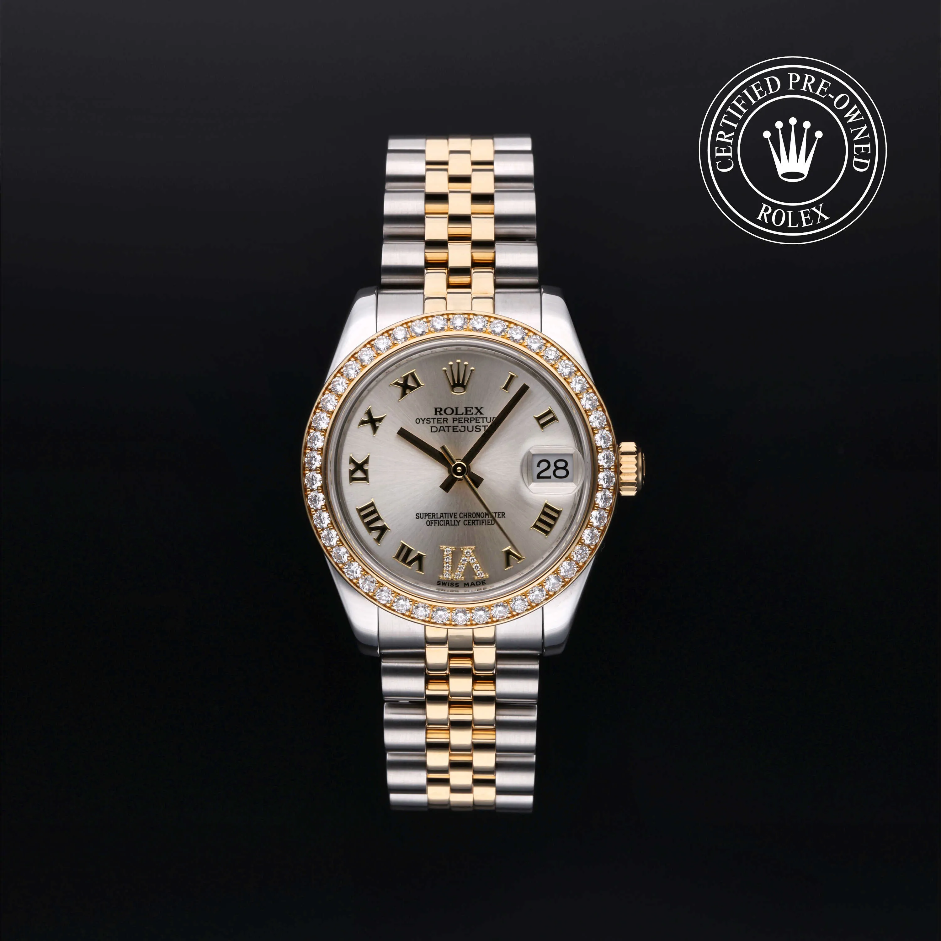 Rolex Datejust 31 178383 31mm Yellow gold and Stainless steel Silver