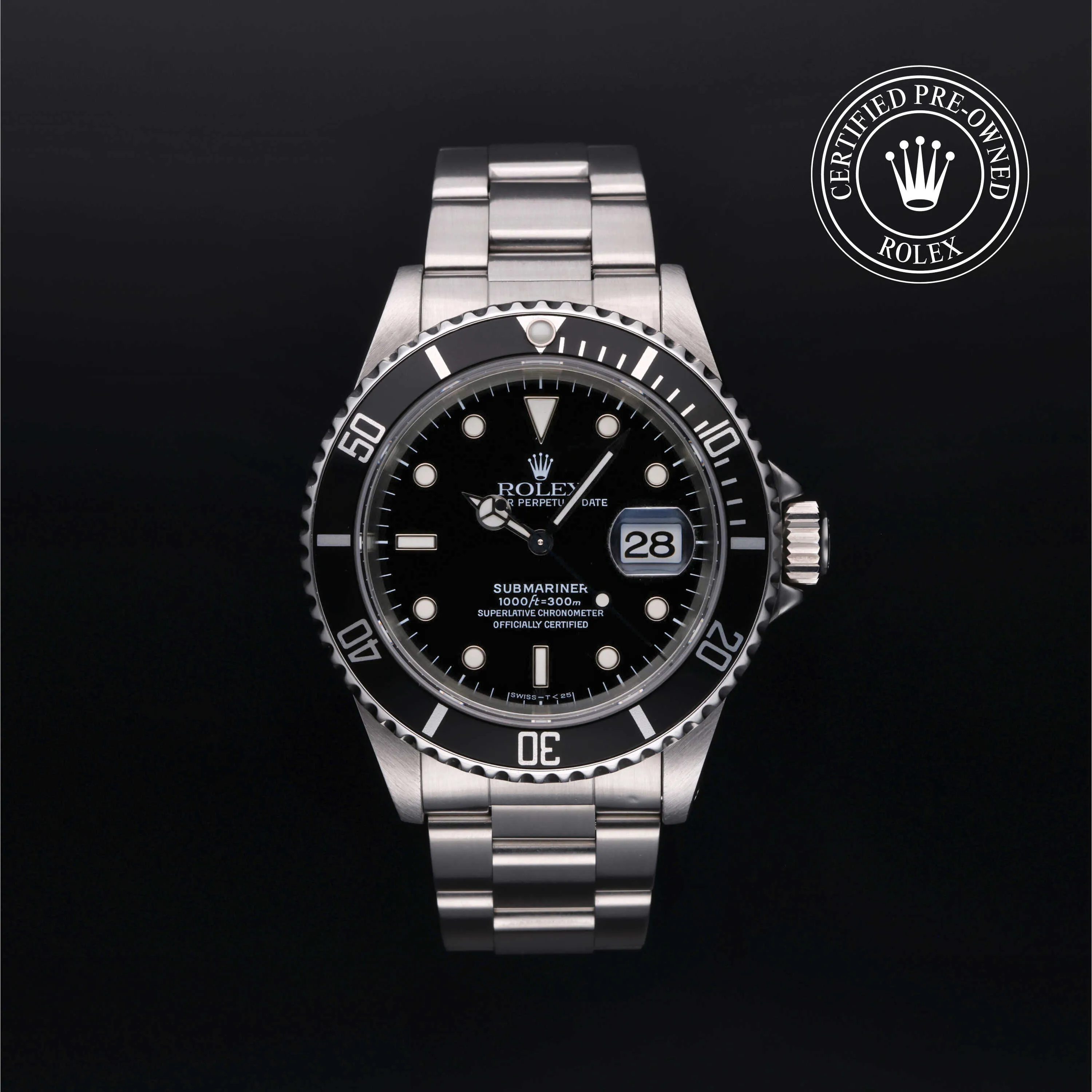 Rolex Submariner 16610 40mm Oystersteel Black