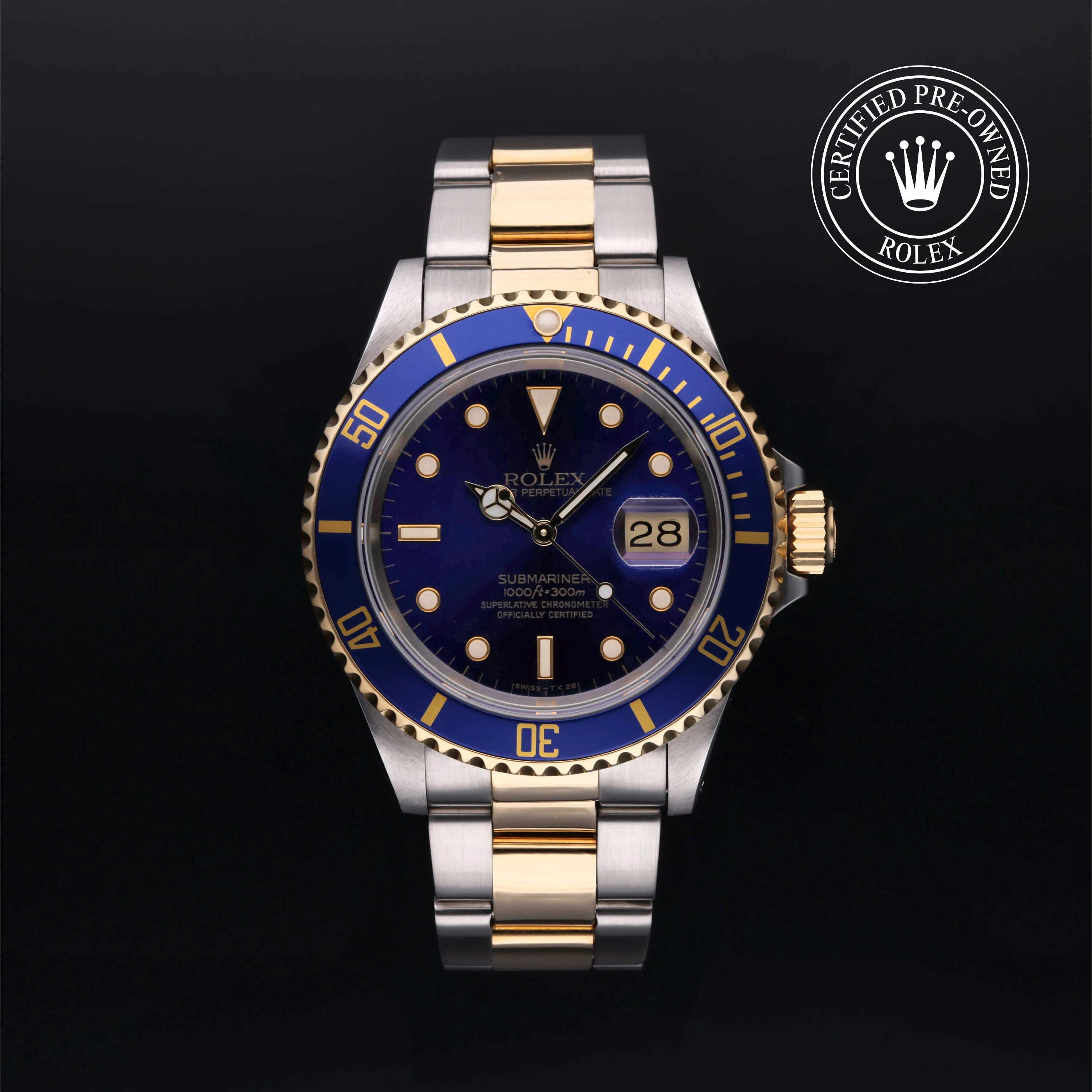 Rolex Submariner 16613 40mm Yellow gold and Oystersteel Blue