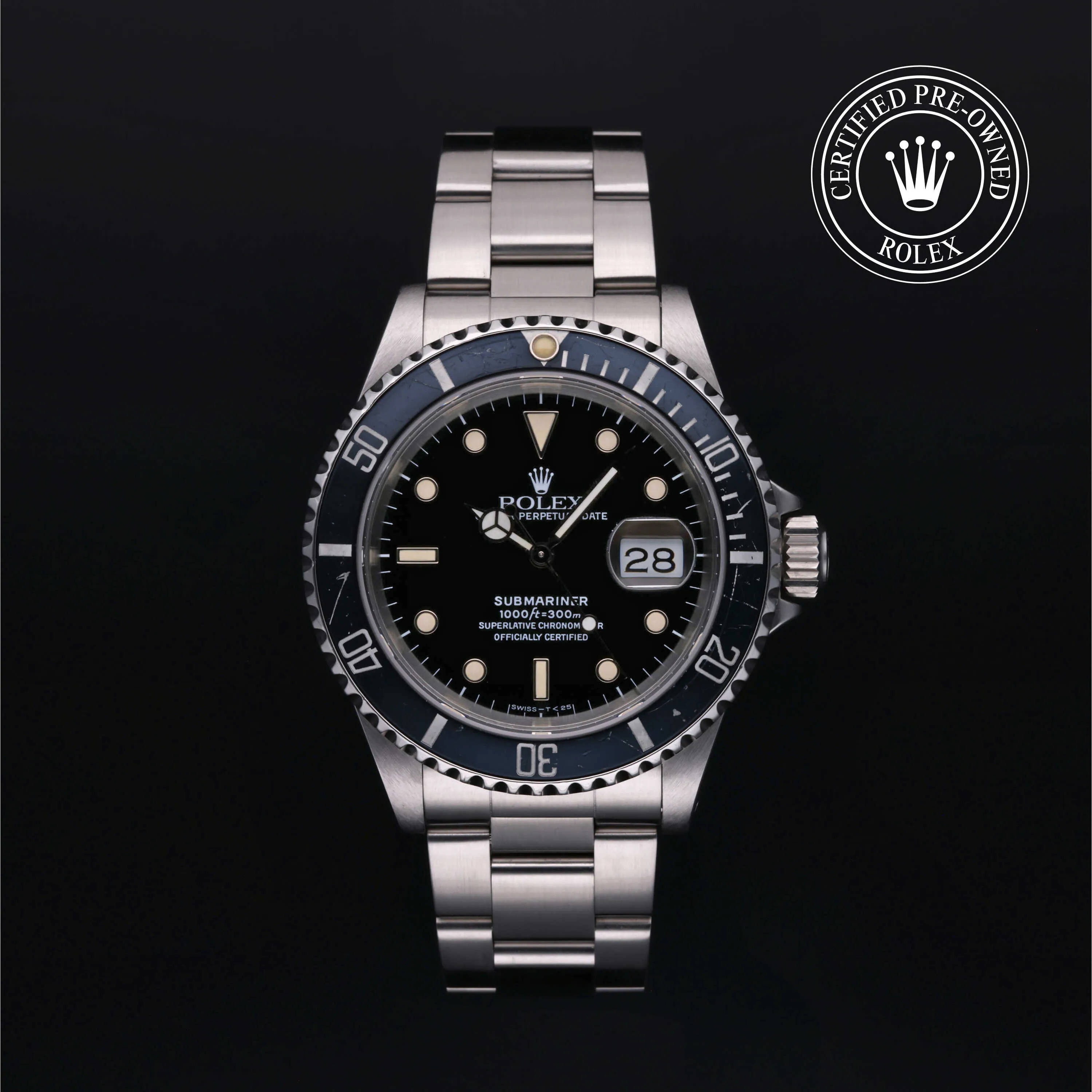 Rolex Submariner 16610 40mm Oystersteel Black