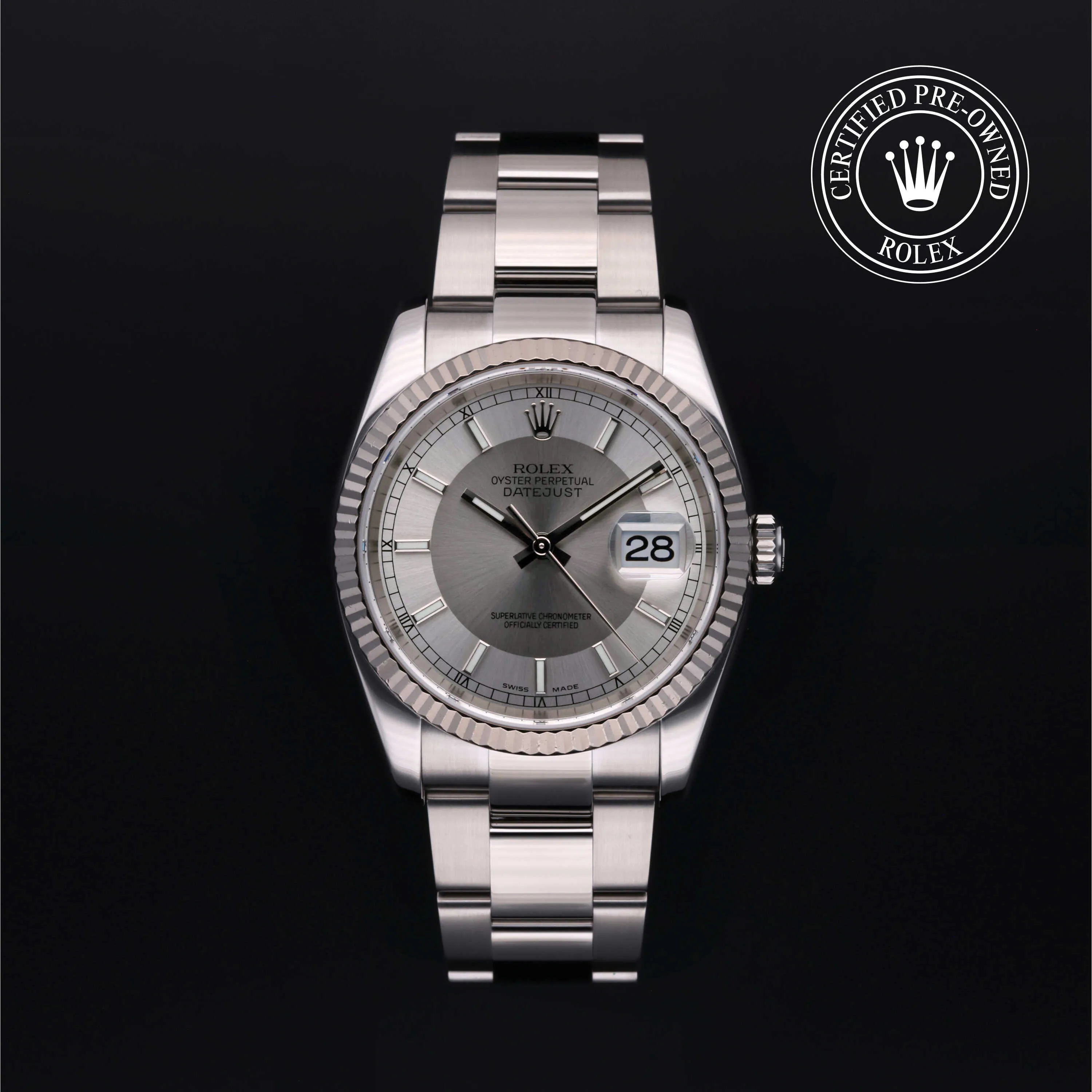 Rolex Datejust 36 116234 36mm White gold and Oystersteel Silver