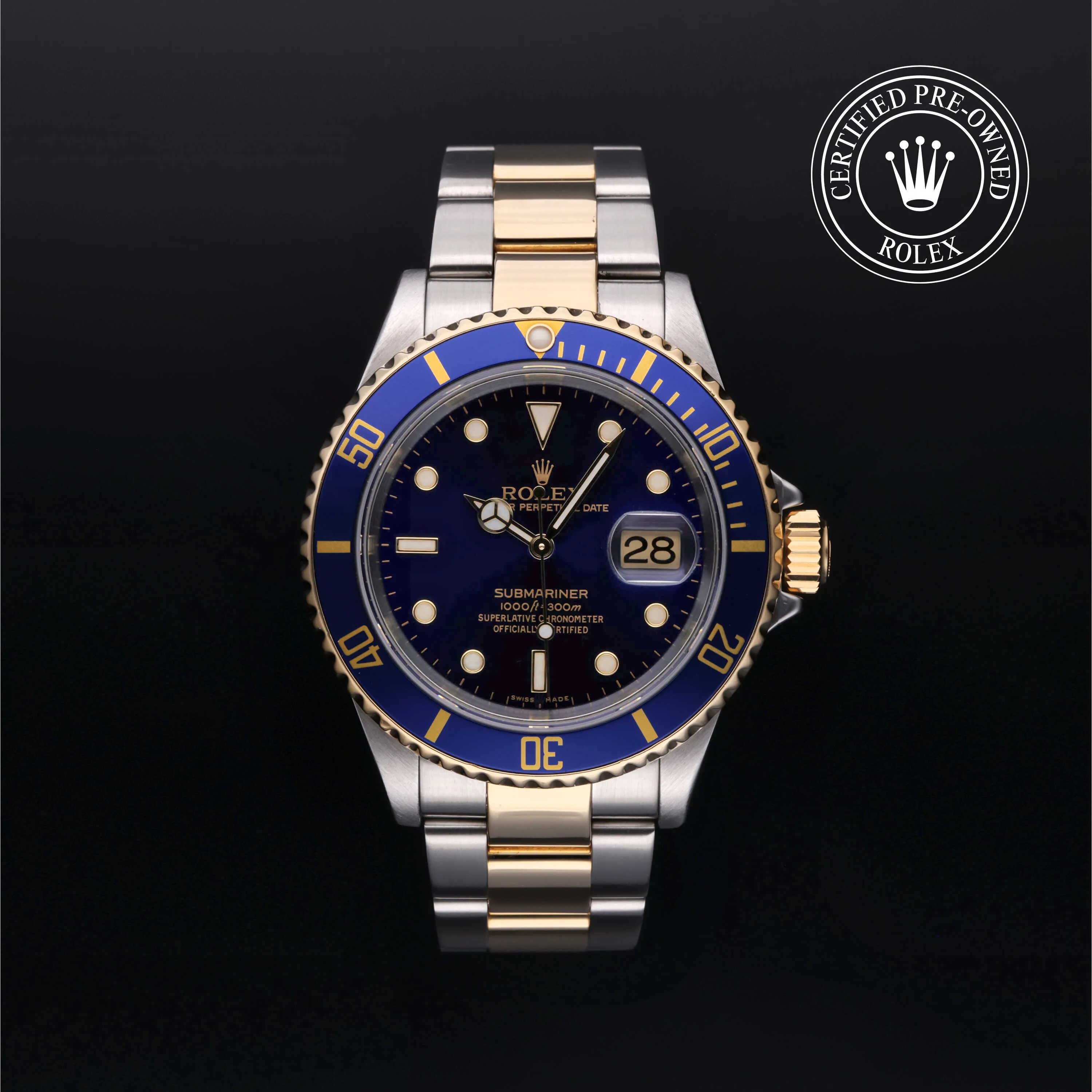 Rolex Submariner 16613 40mm Yellow gold and Oystersteel Blue