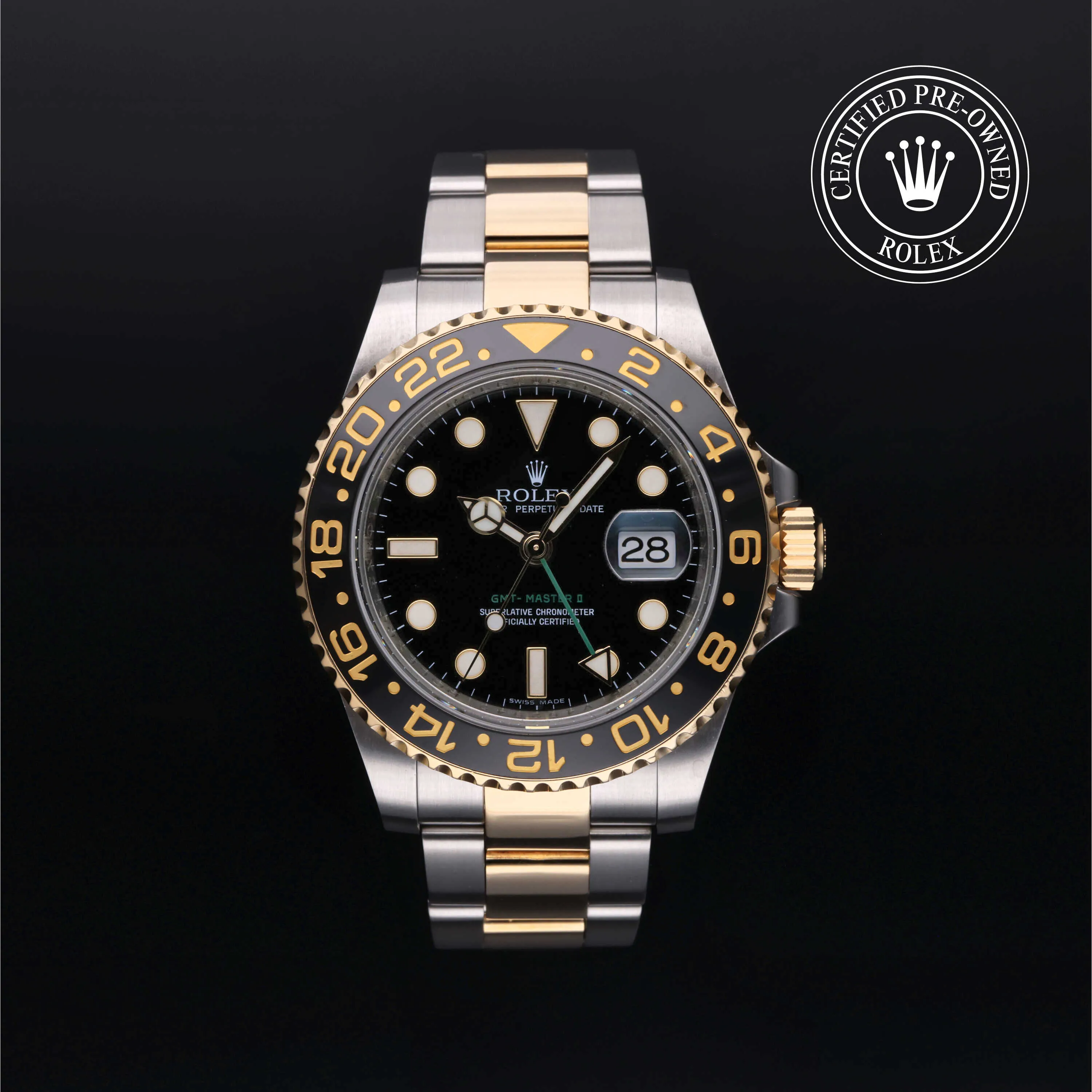 Rolex GMT-Master II 116713LN 40mm Yellow gold and Stainless steel Black