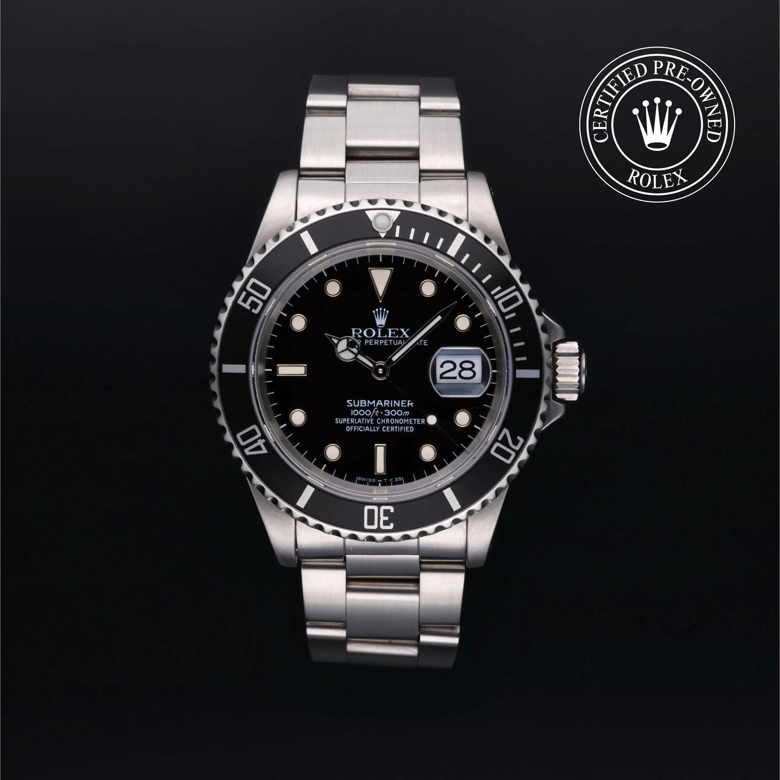 Rolex Submariner 16610 40mm Stainless steel Black