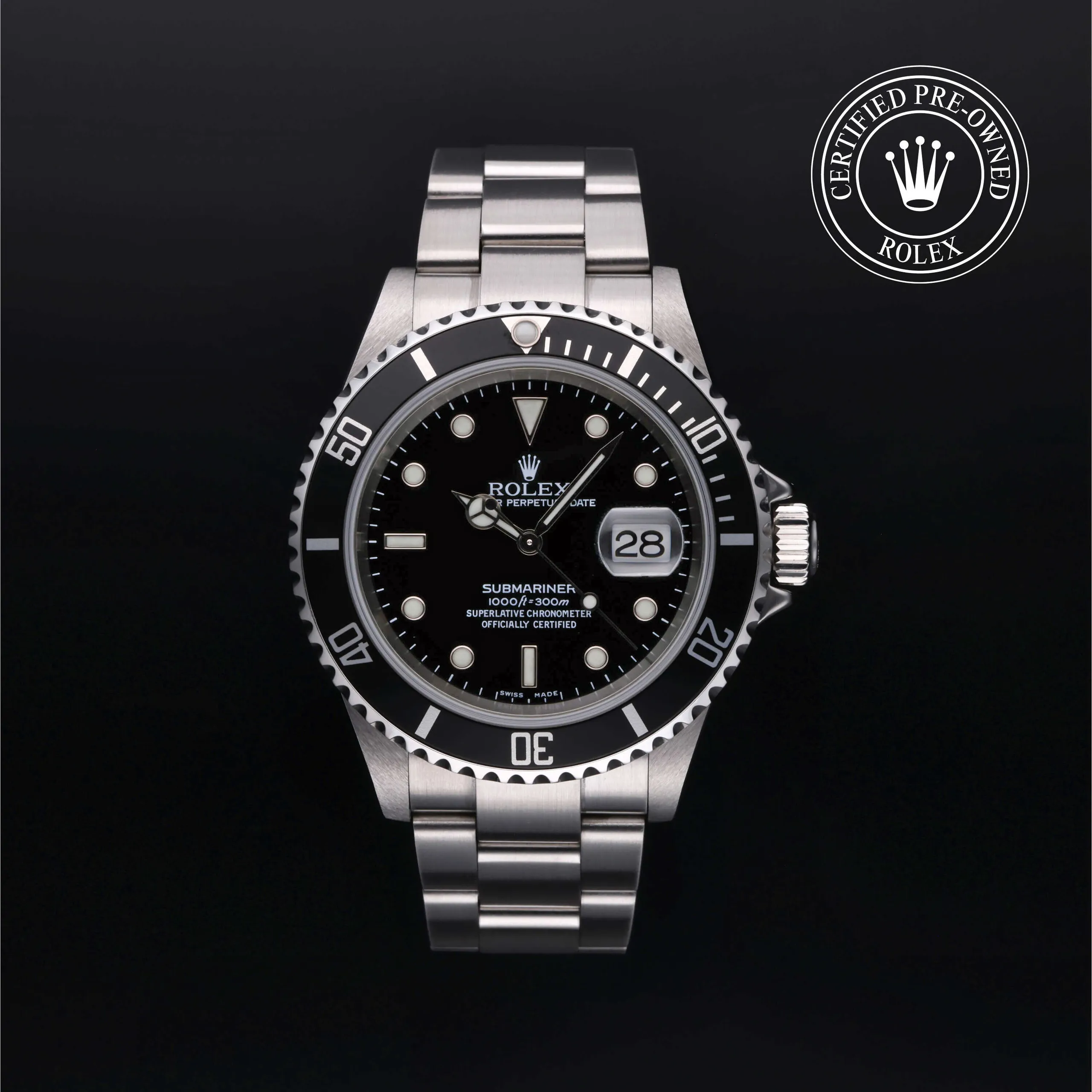 Rolex Submariner 16610 40mm Stainless steel Black