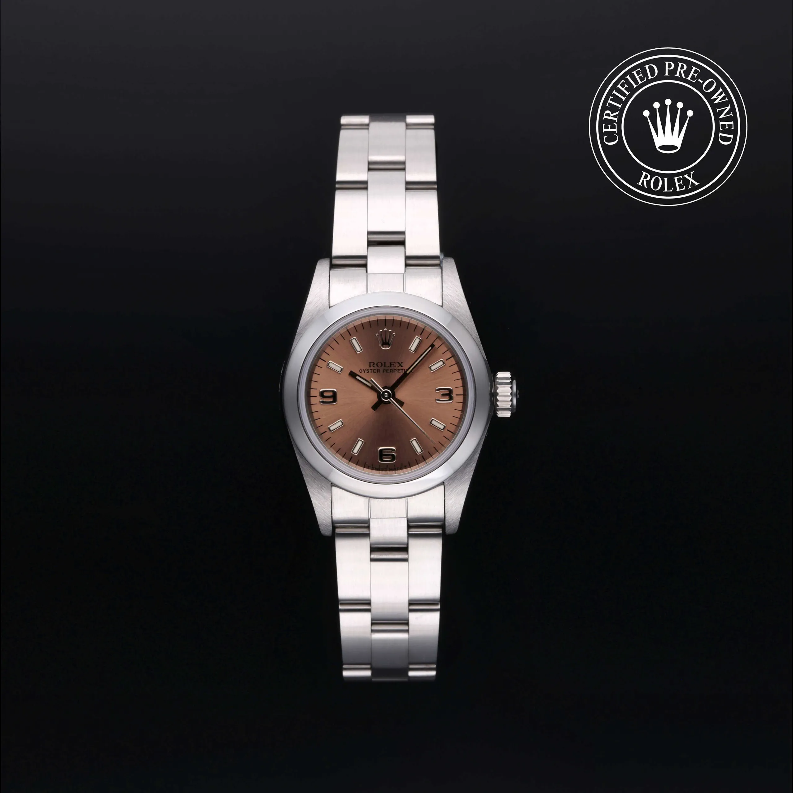 Rolex Oyster Perpetual 67180 24mm Stainless steel Rose
