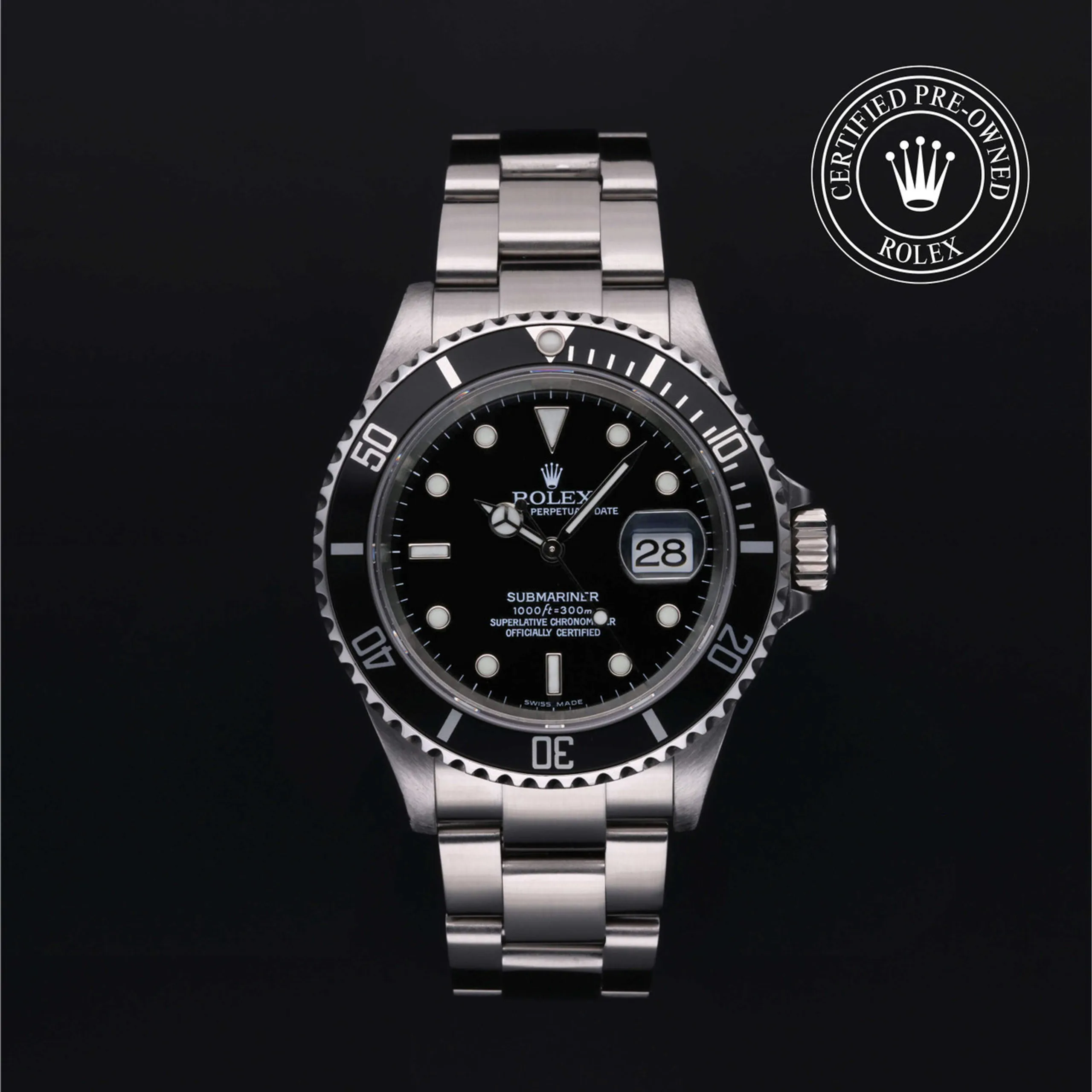 Rolex Submariner 16610 40mm Stainless steel Black