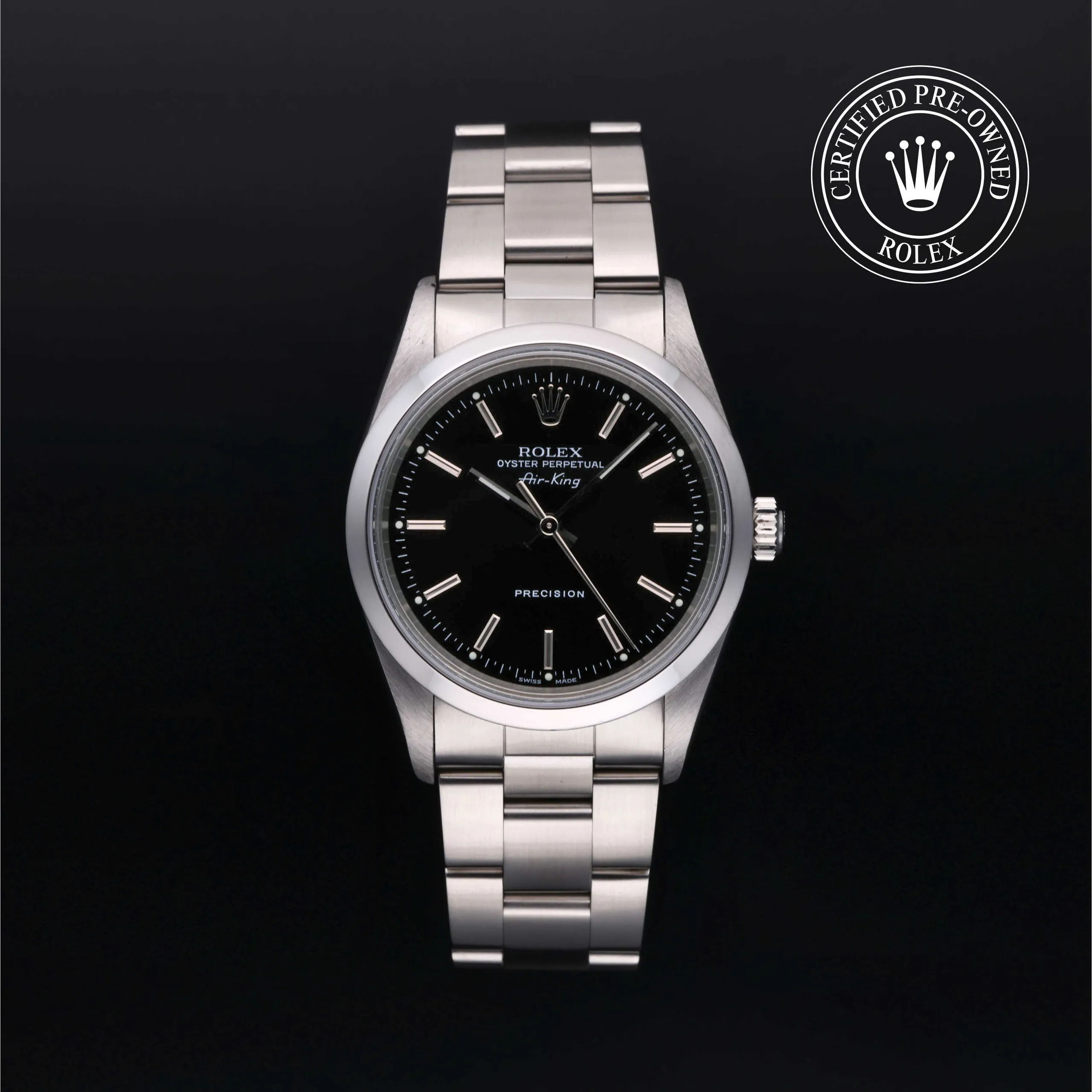 Rolex Air King 14000 34mm Stainless steel Black