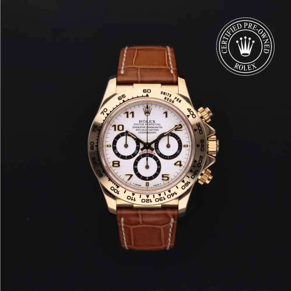 Rolex Daytona 16518 40mm Yellow gold White