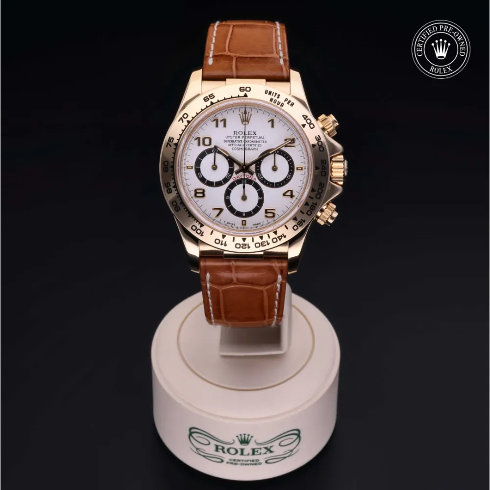 Rolex Daytona 16518 40mm Yellow gold White 1