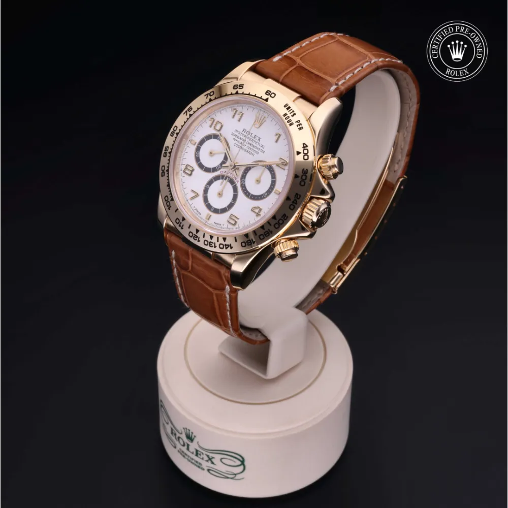 Rolex Daytona 16518 40mm Yellow gold White 2