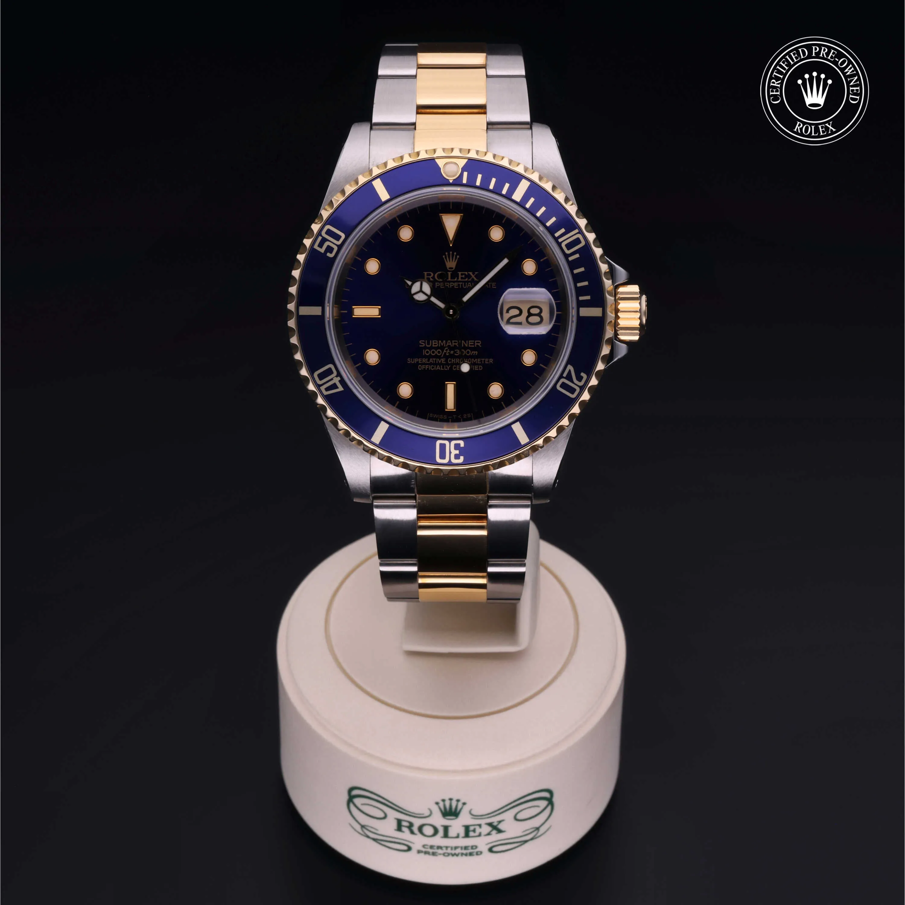 Rolex Submariner 16613 40mm Stainless steel blu