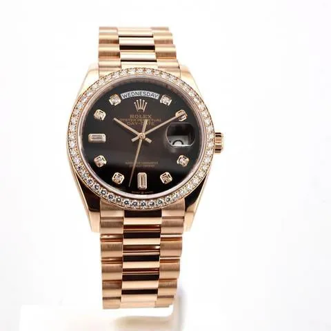 Rolex Day-Date 36 128345RBR 36mm Rose gold Brown