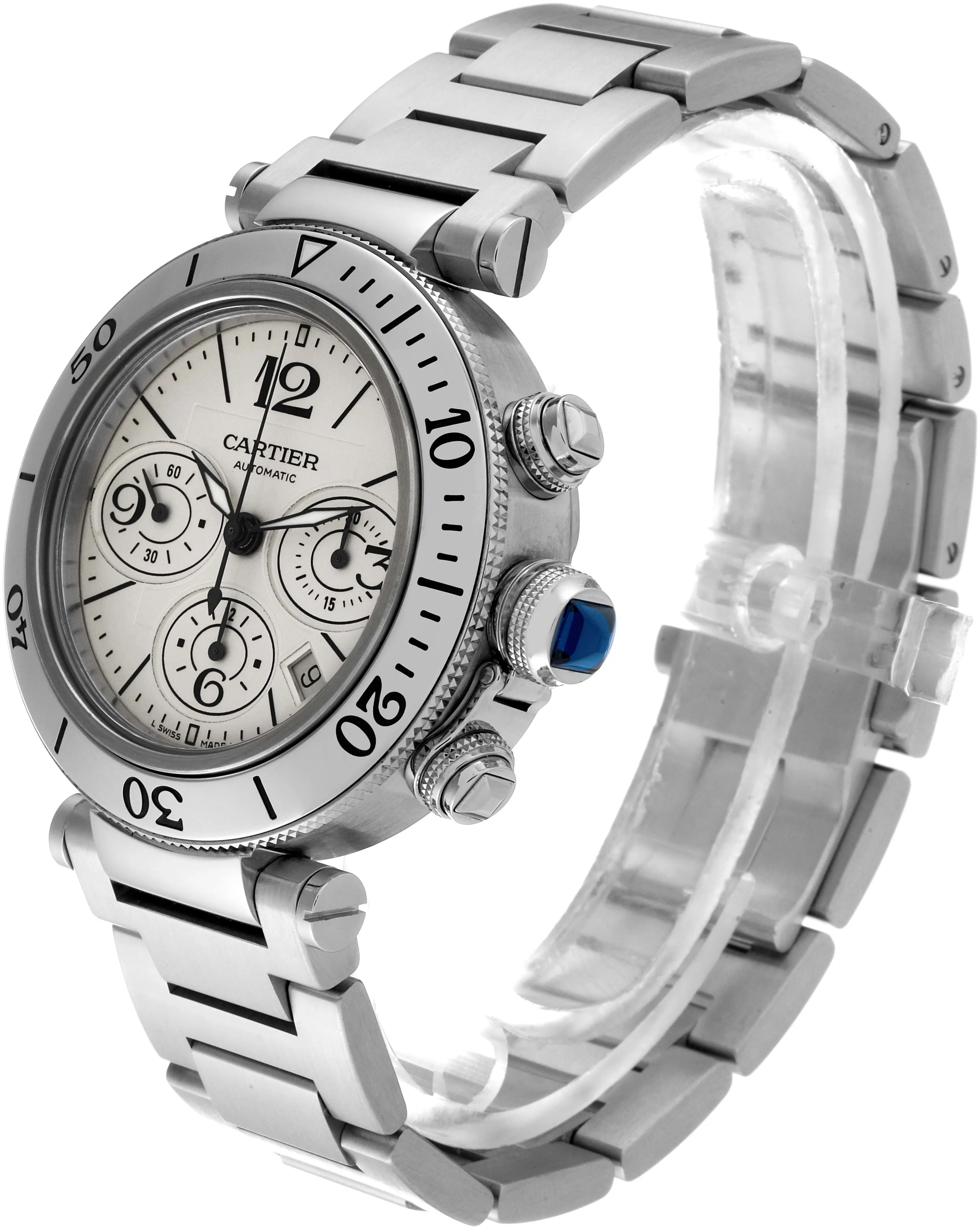 Cartier Pasha Seatimer W31089M7 42.5mm Stainless steel Silver 3