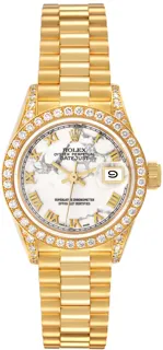 Rolex President Datejust 69158 26mm Yellow gold marble