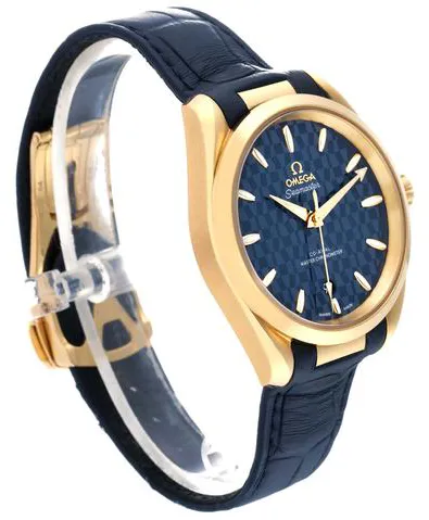 Omega Aqua Terra 522.53.38.20.03.001 38mm Yellow gold Blue 10