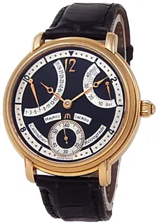 Maurice Lacroix Masterpiece Calendrier Retrograde MP6368-PG101-390 Rose gold Black