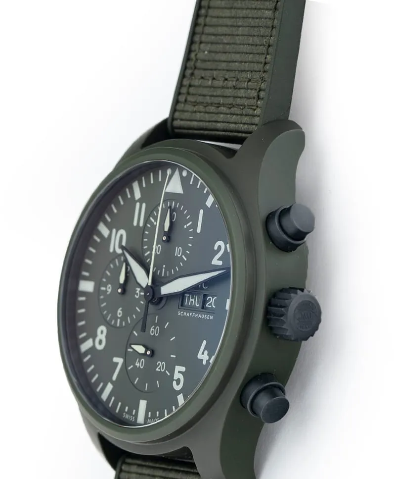 IWC Pilot Chronograph Top Gun IW389106 44mm Ceramic Green 4