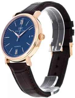 IWC Portofino IW356522 40mm Yellow gold Blue