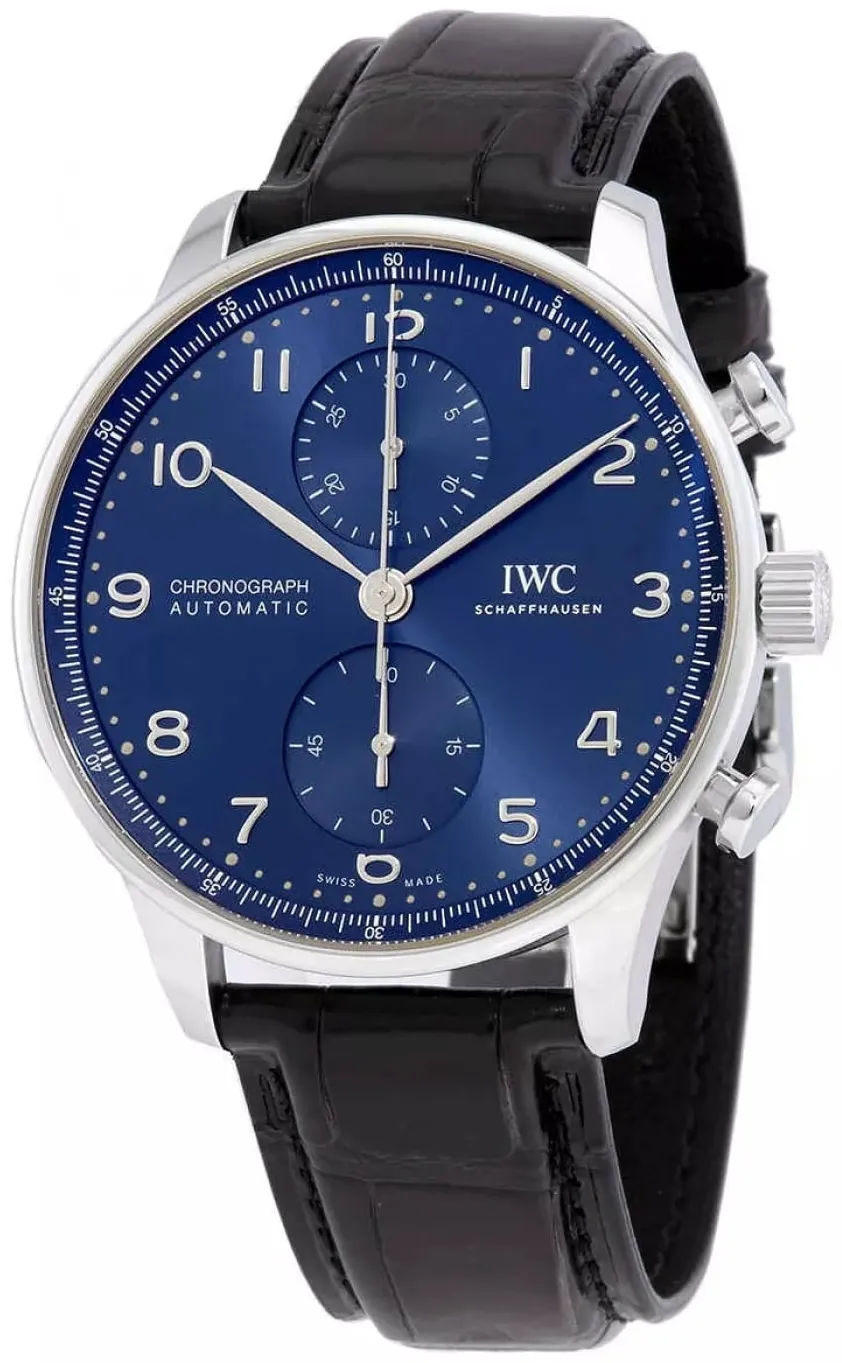 IWC Portuguese Chronograph IW371606 41mm Stainless steel Blue