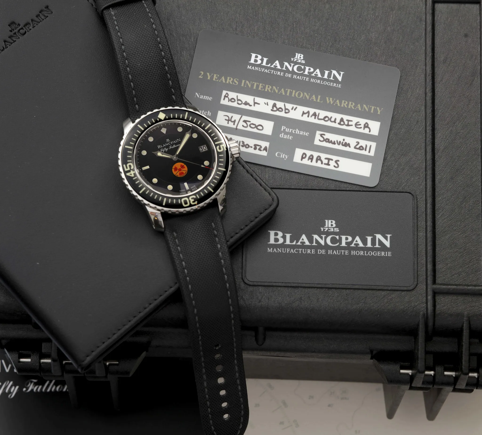 Blancpain Fifty Fathoms No Radiation 5015B-1130-52A 45mm Stainless steel Black 1