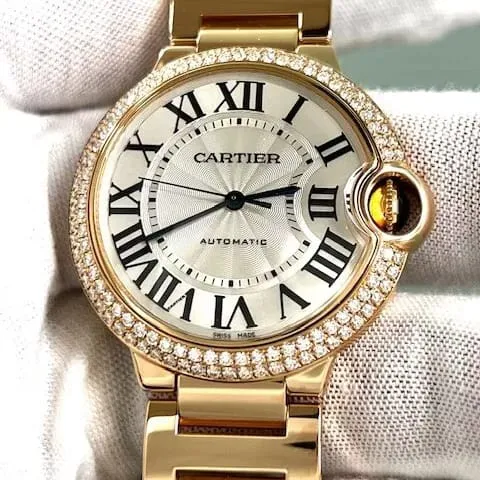 Cartier Ballon Bleu de Cartier WE9005Z3 36mm Rose gold Silver