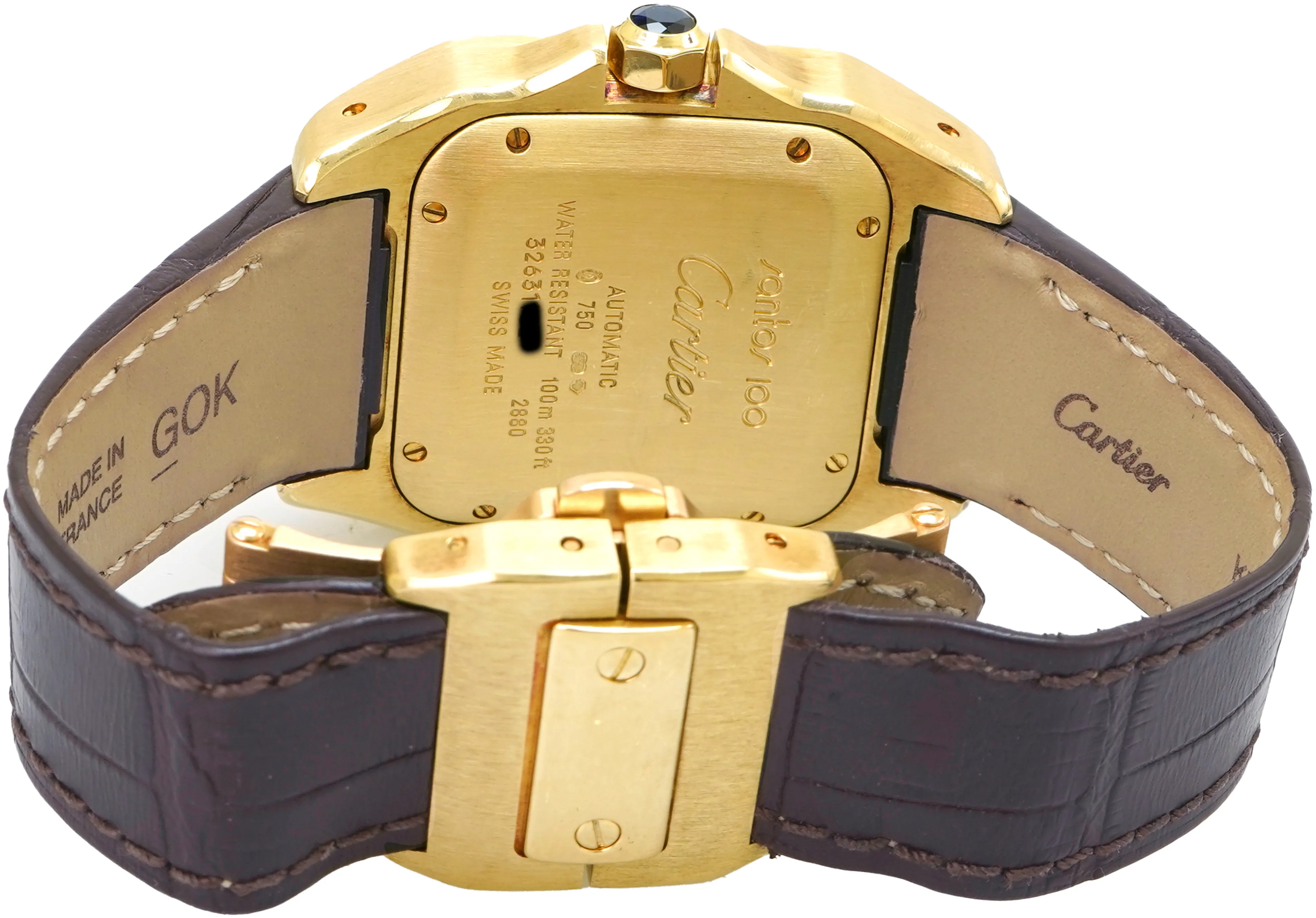 Cartier Santos 100 2880 33mm Yellow gold 5