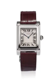 Cartier Tank à Vis 2485 D Platinum Silver