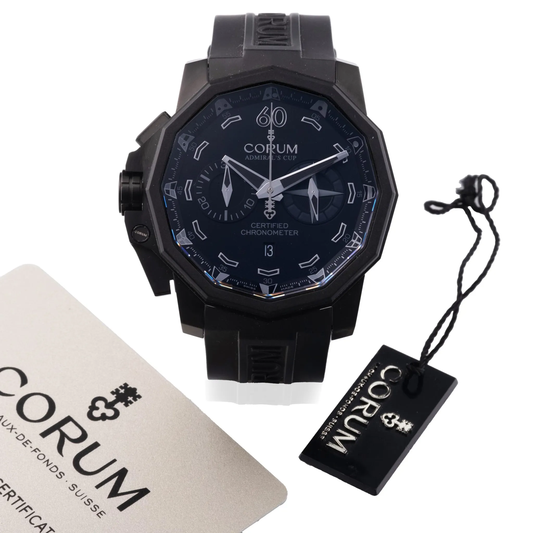 Corum Admiral's Cup 50 LHS 753.231.95/0371 AN13 50mm Titanium and Black DLC 4