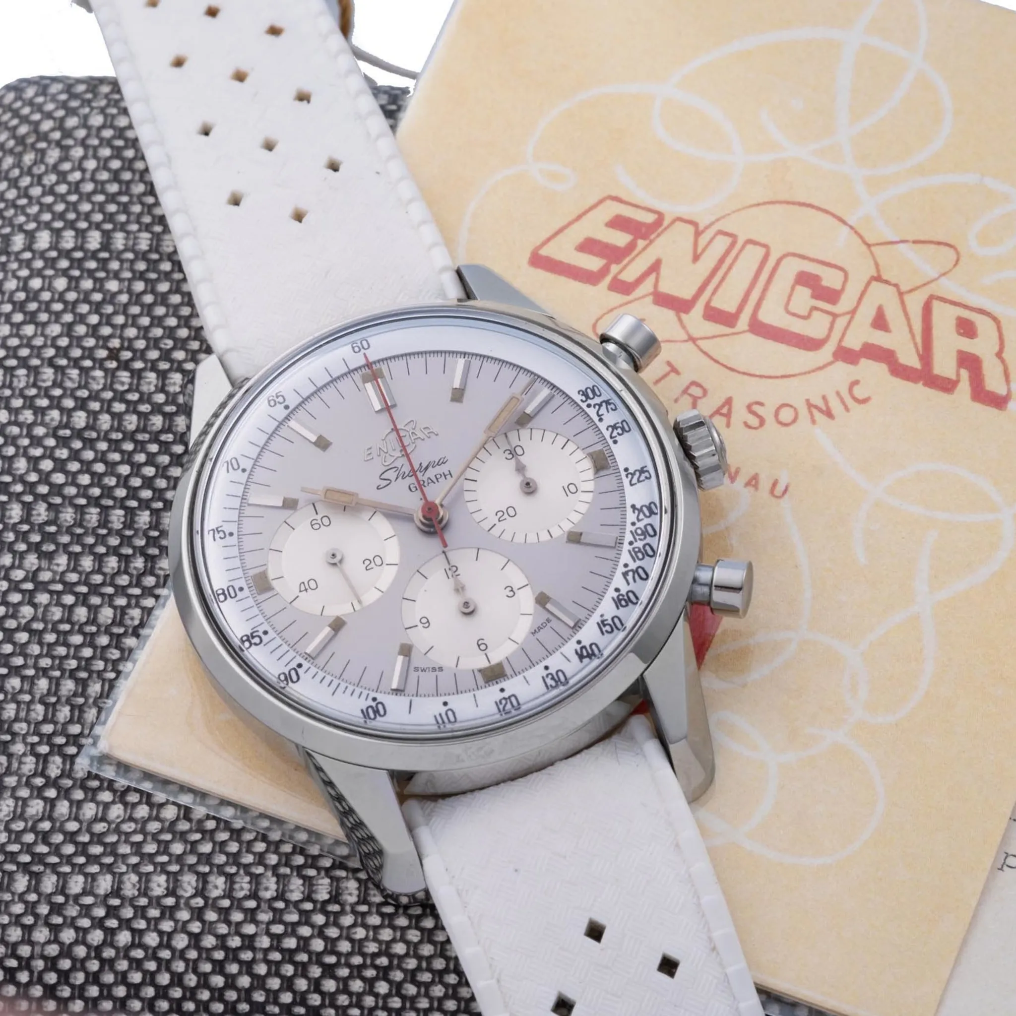 Enicar Sherpa 1308 40mm Stainless steel White 5