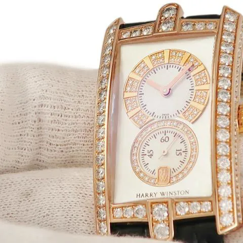 Harry Winston Avenue 26mm Rose gold Silver 3