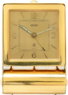 Jaeger-LeCoultre 2 Day Folding Alarm Clock Brass