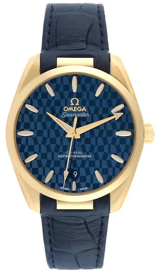 Omega Aqua Terra 522.53.38.20.03.001 38mm Yellow gold Blue