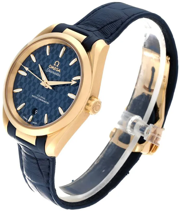 Omega Aqua Terra 522.53.38.20.03.001 38mm Yellow gold Blue 1