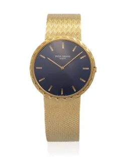 Patek Philippe Calatrava 3588/2 Yellow gold Blue