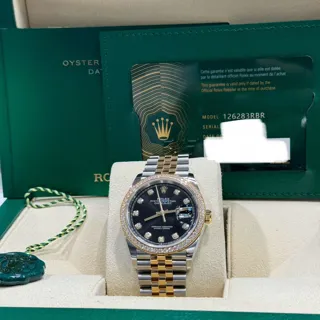 Rolex Datejust 126283RBR-0007 Yellow gold and Stainless steel Black