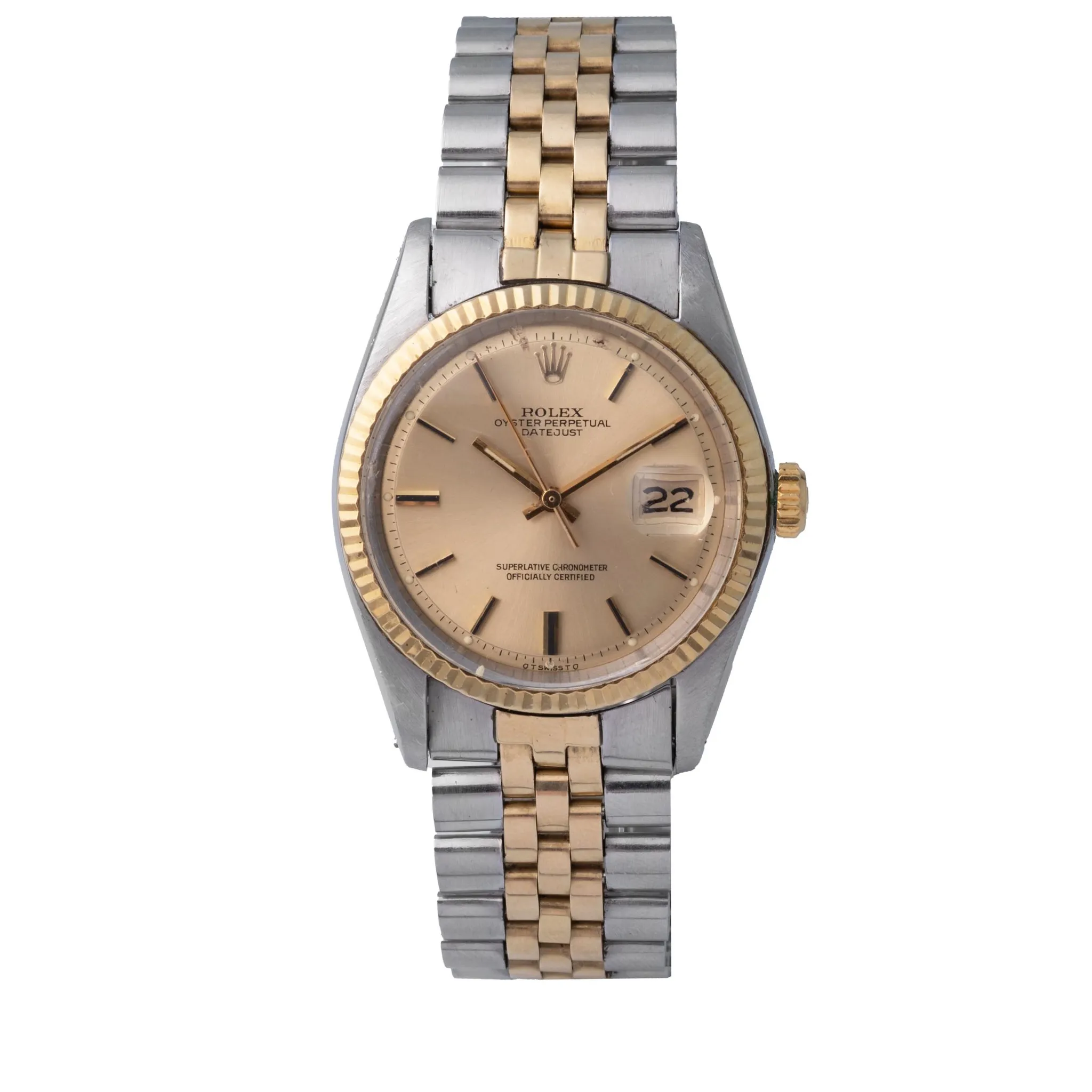 Rolex Datejust 1601 36mm Yellow gold and stainless steel Golden