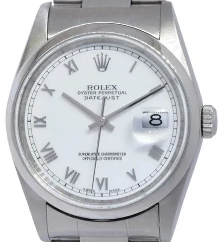 Rolex Datejust 36 16200 36mm Stainless steel White