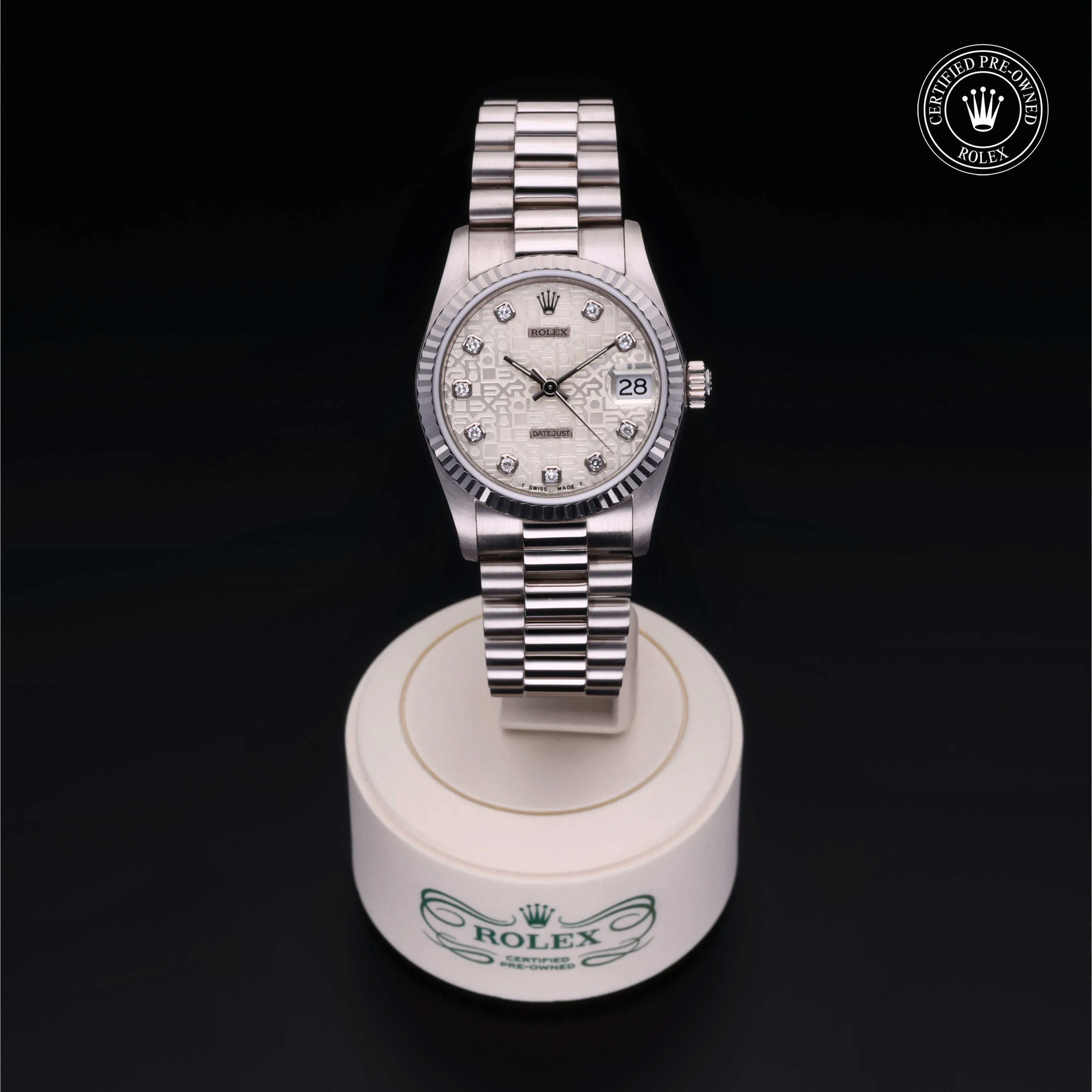 Rolex Datejust 68279 31mm White gold Diamond