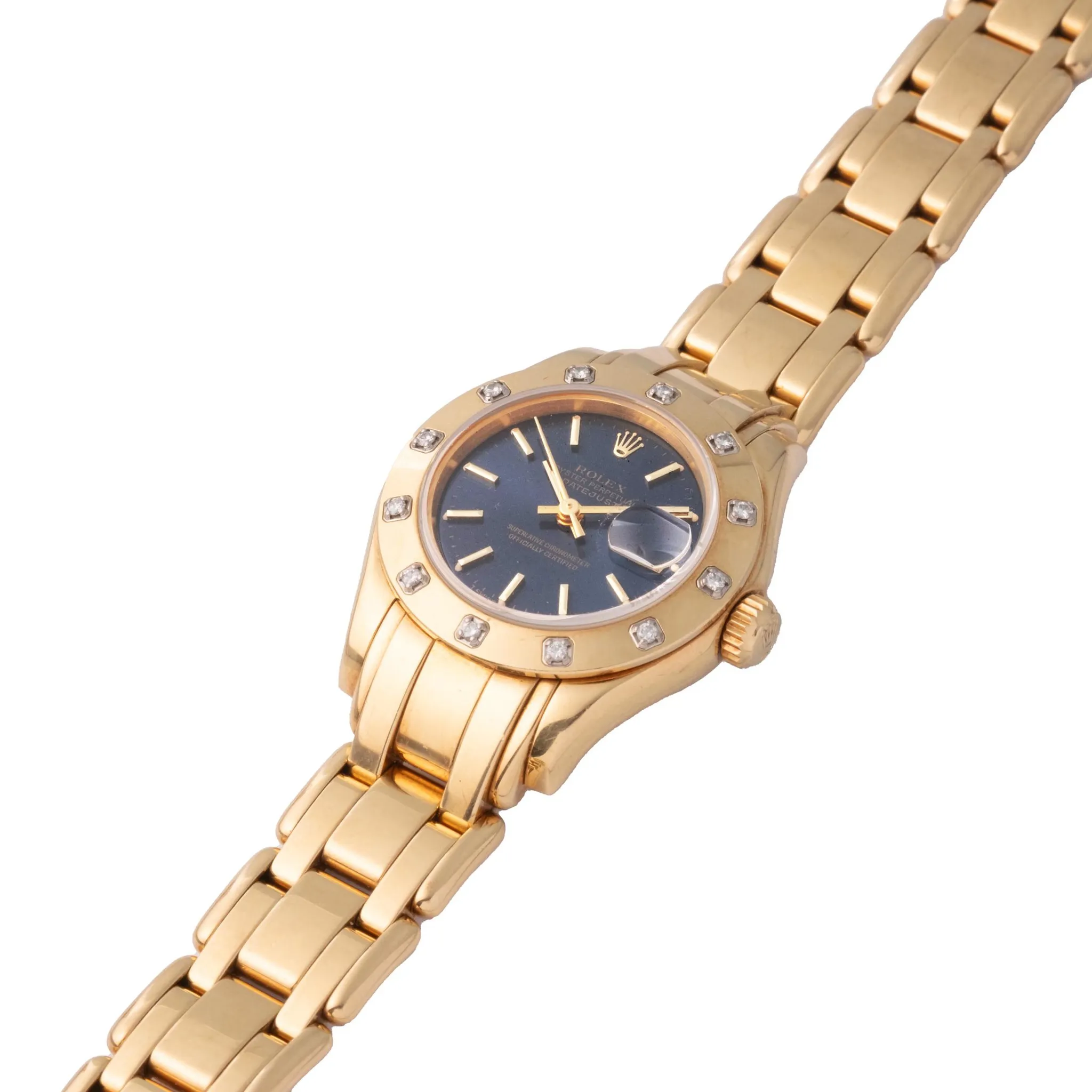 Rolex Pearlmaster 69318 29mm Yellow gold Blue 1