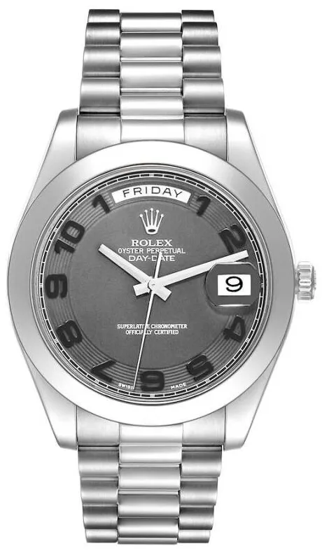 Rolex Day-Date II 218206 41mm Platinum Gray