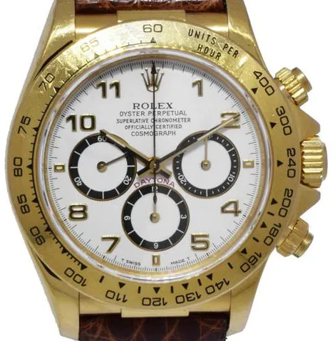 Rolex Daytona 16518 40mm Yellow gold White