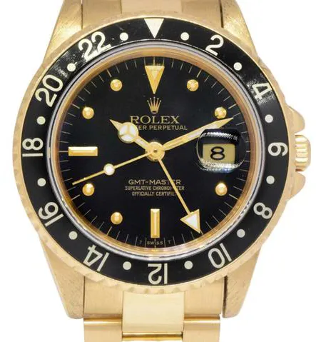 Rolex GMT-Master 16758 40mm Yellow gold Black