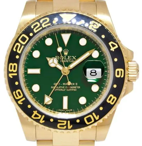 Rolex GMT-Master II 116718 40mm Yellow gold Green