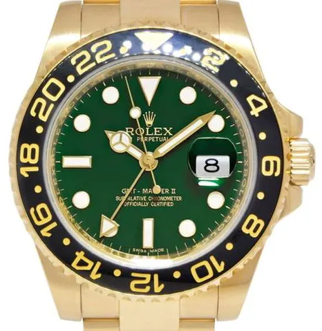 Rolex GMT-Master II 116718 40mm Yellow gold Green 10