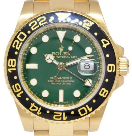 Rolex GMT-Master II 116718 40mm Yellow gold Green 11