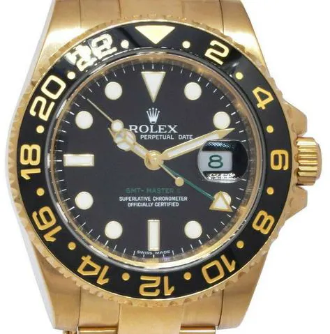 Rolex GMT-Master II 116718 40mm Yellow gold Black