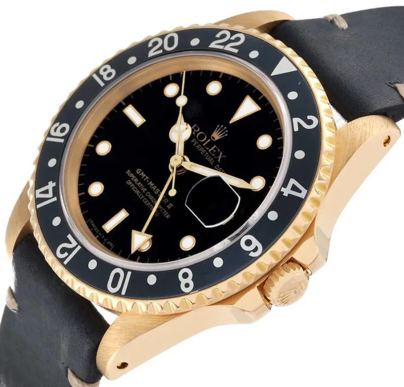 Rolex GMT-Master II 16718 40mm Yellow gold Black 1